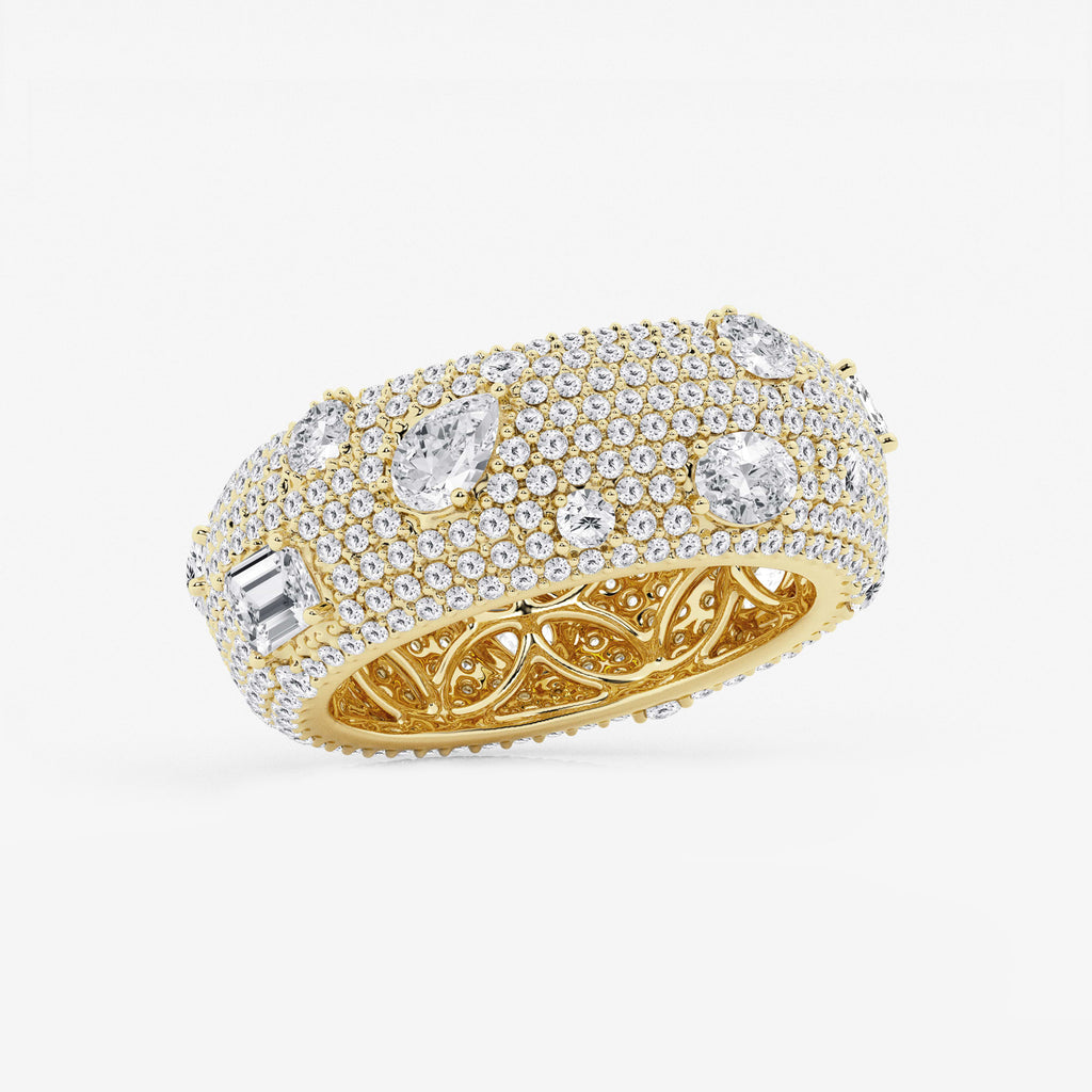 GWA113 - Additional Image 1 for  3 3/4 ctw Multi-Shape Lab Grown Diamond Pave Scatter Eternity Band