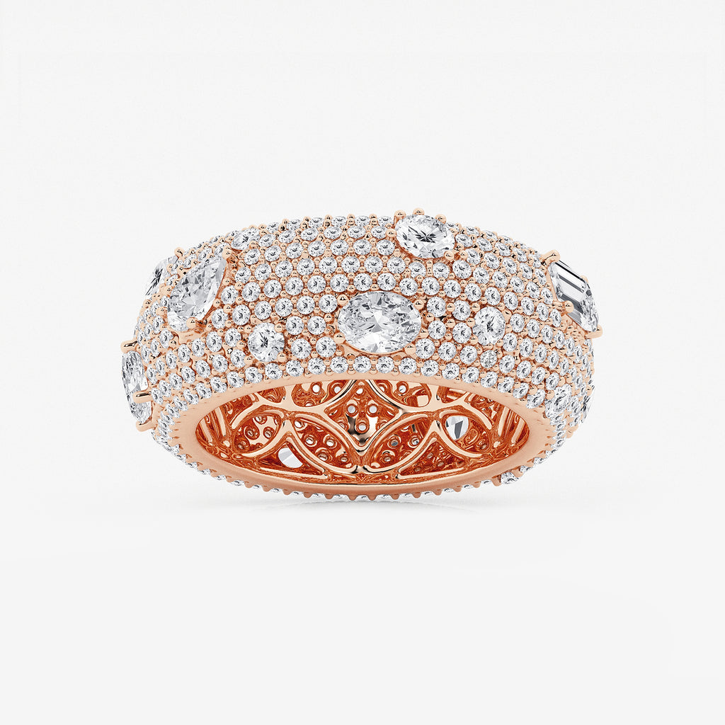 GWA113 - product video for 3 3/4 ctw Multi-Shape Lab Grown Diamond Pave Scatter Eternity Band