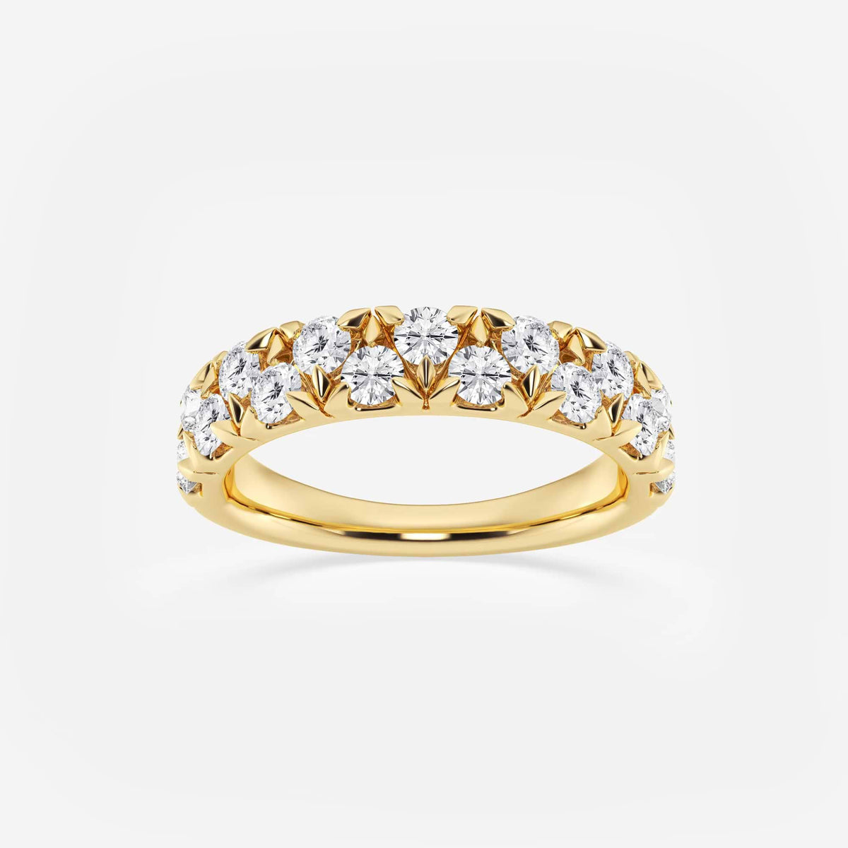 GWA114 - 1 ctw Round Lab Grown Diamond Alternating Band