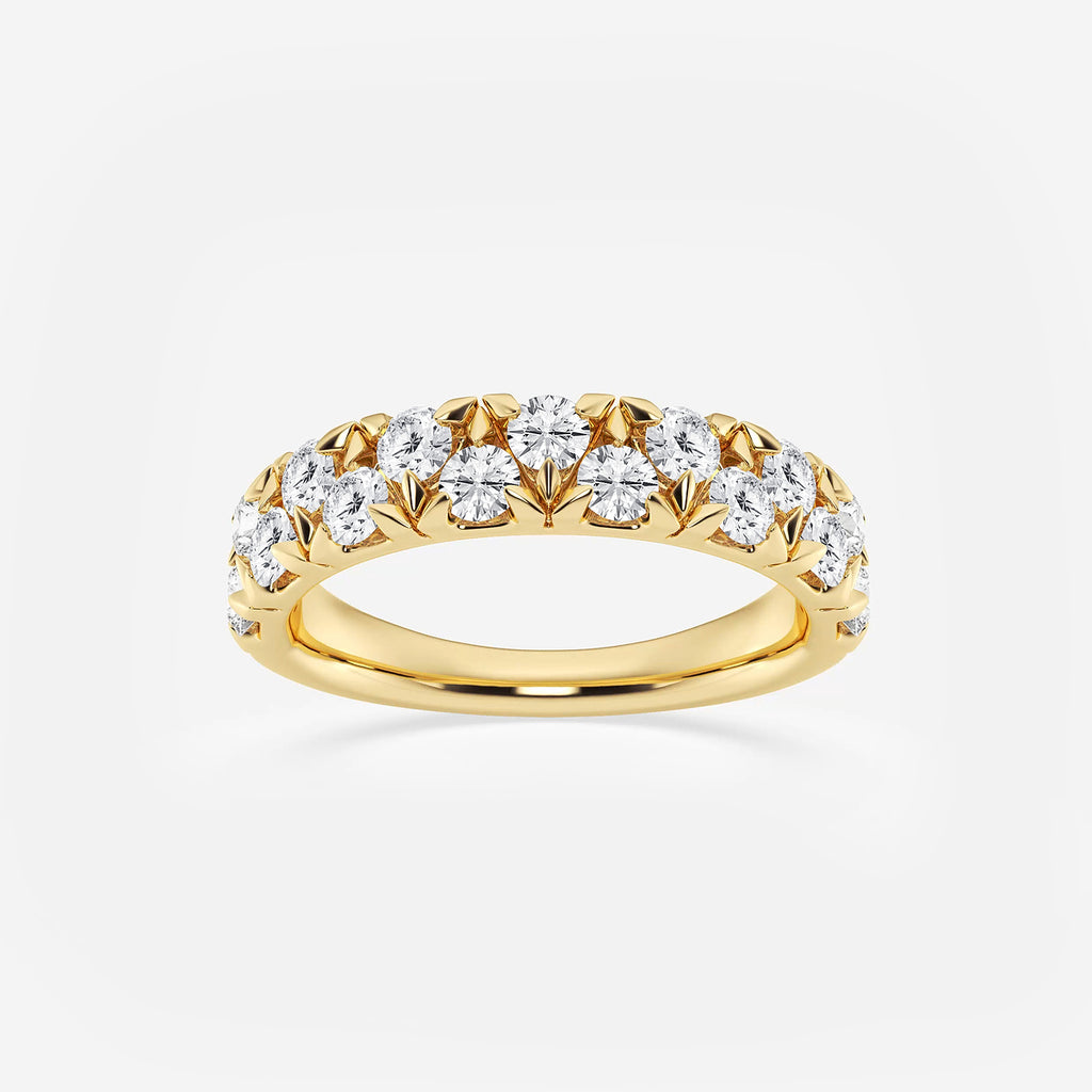GWA114 - product video for 1 ctw Round Lab Grown Diamond Alternating Band