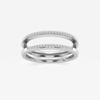 GWA115 - 1/8 ctw Round Lab Grown Diamond Double Row Ring Enhancer