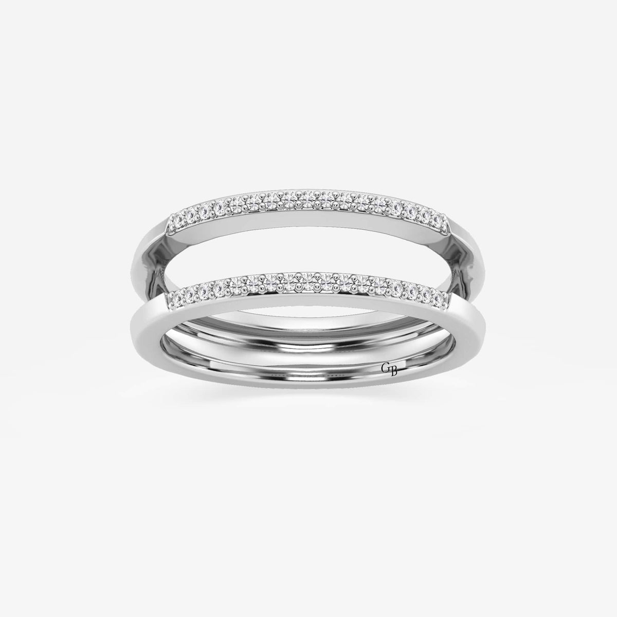 GWA115 - 1/8 ctw Round Lab Grown Diamond Double Row Ring Enhancer