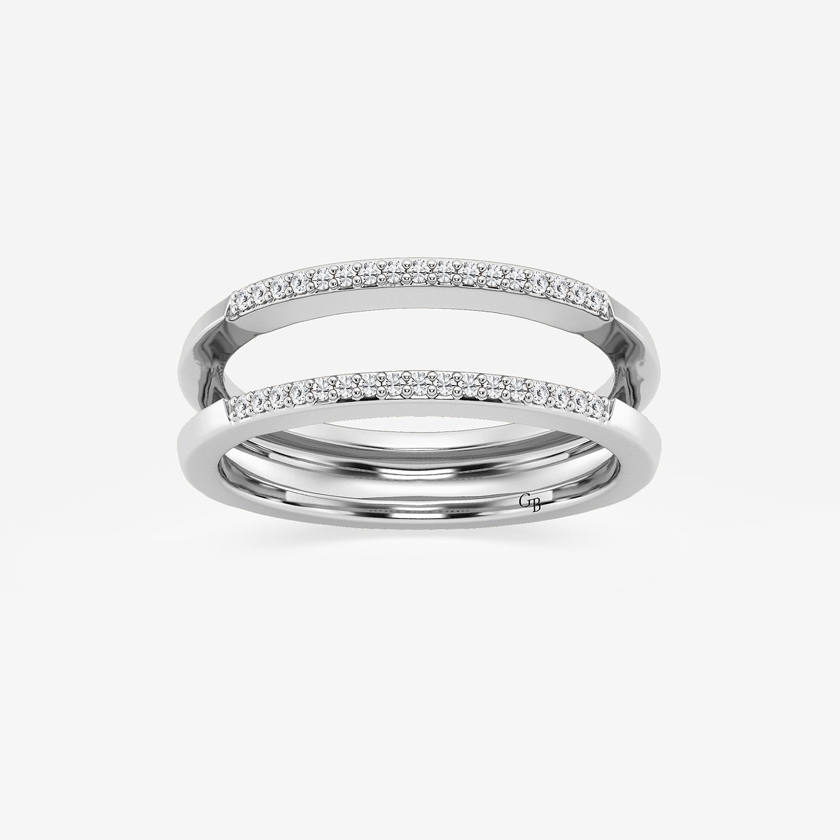 GWA115 - product video for 1/8 ctw Round Lab Grown Diamond Double Row Ring Enhancer