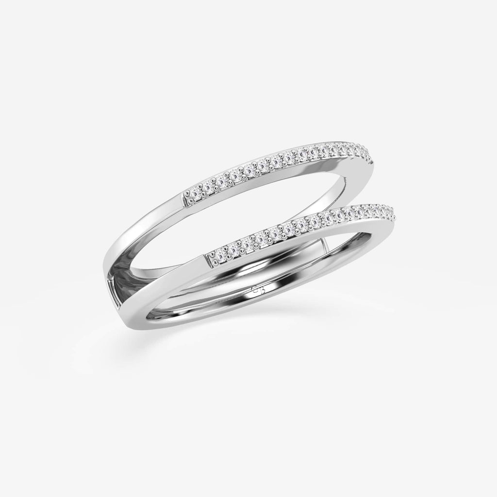 GWA115 - Additional Image 1 for  1/8 ctw Round Lab Grown Diamond Double Row Ring Enhancer