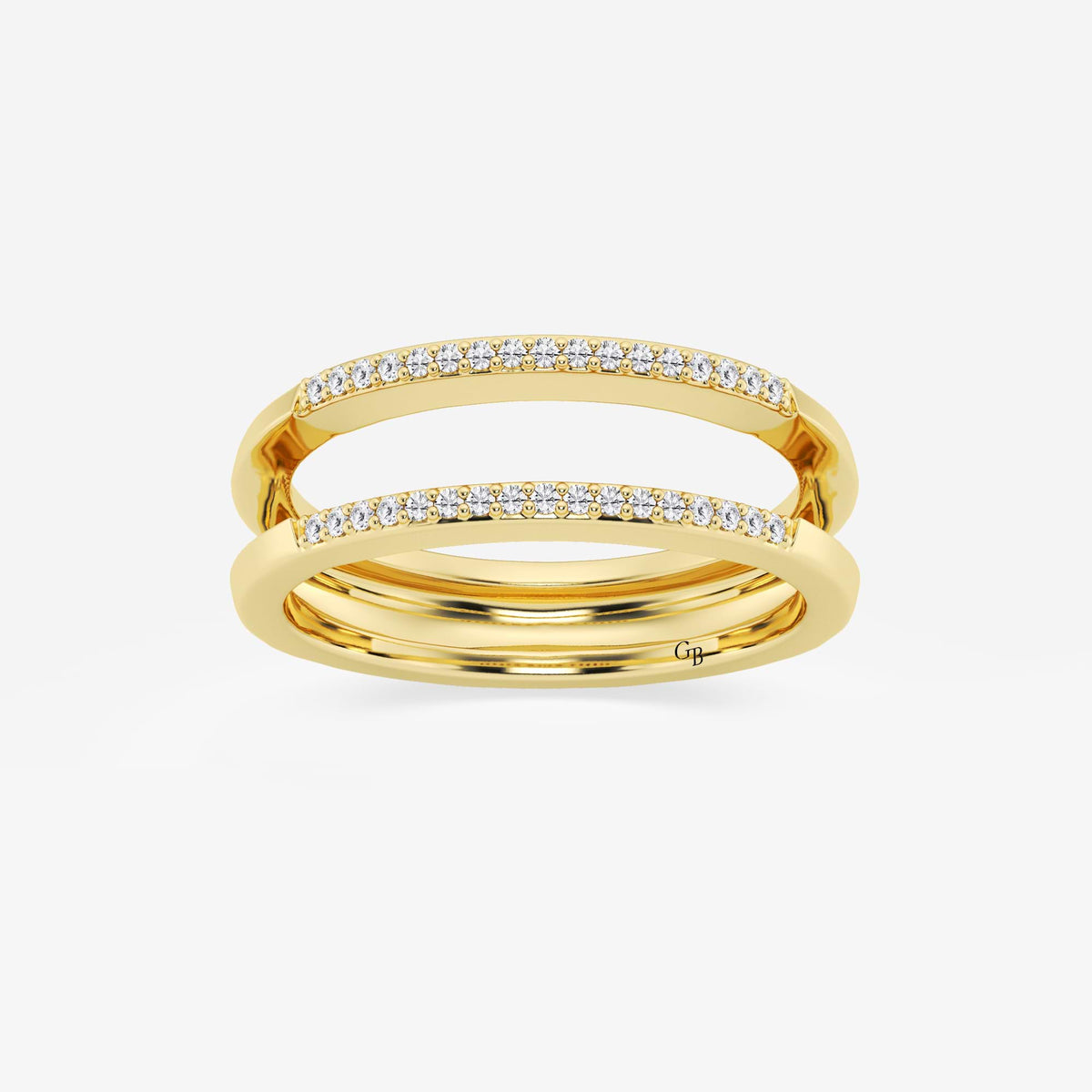 GWA115 - 1/8 ctw Round Lab Grown Diamond Double Row Ring Enhancer