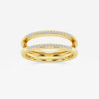 GWA115 - product video for 1/8 ctw Round Lab Grown Diamond Double Row Ring Enhancer