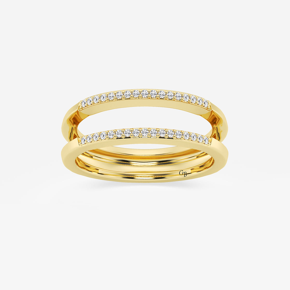 GWA115 - product video for 1/8 ctw Round Lab Grown Diamond Double Row Ring Enhancer