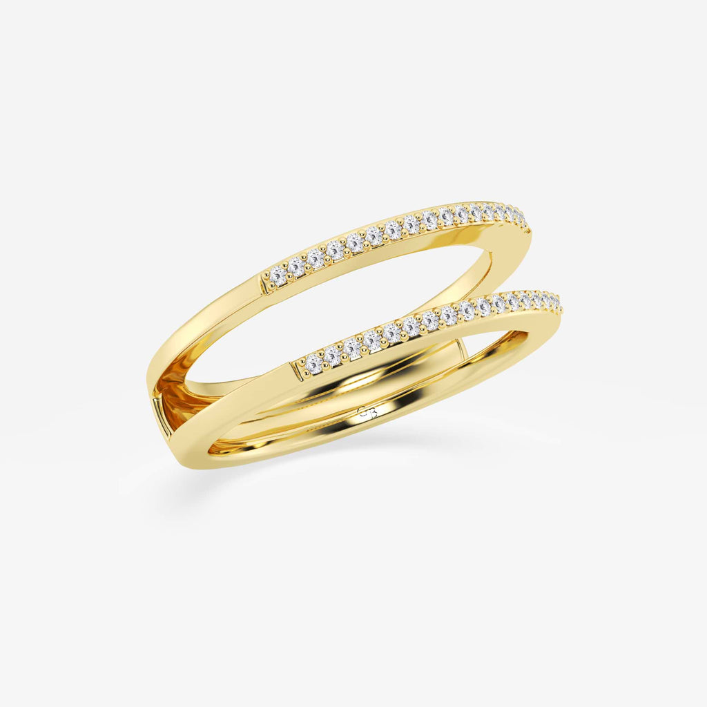 GWA115 - Additional Image 1 for  1/8 ctw Round Lab Grown Diamond Double Row Ring Enhancer
