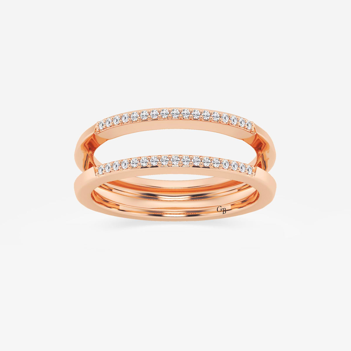 GWA115 - 1/8 ctw Round Lab Grown Diamond Double Row Ring Enhancer