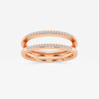 GWA115 - product video for 1/8 ctw Round Lab Grown Diamond Double Row Ring Enhancer