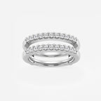 GWA115 - product video for 1/2 ctw Round Lab Grown Diamond Double Row Ring Enhancer