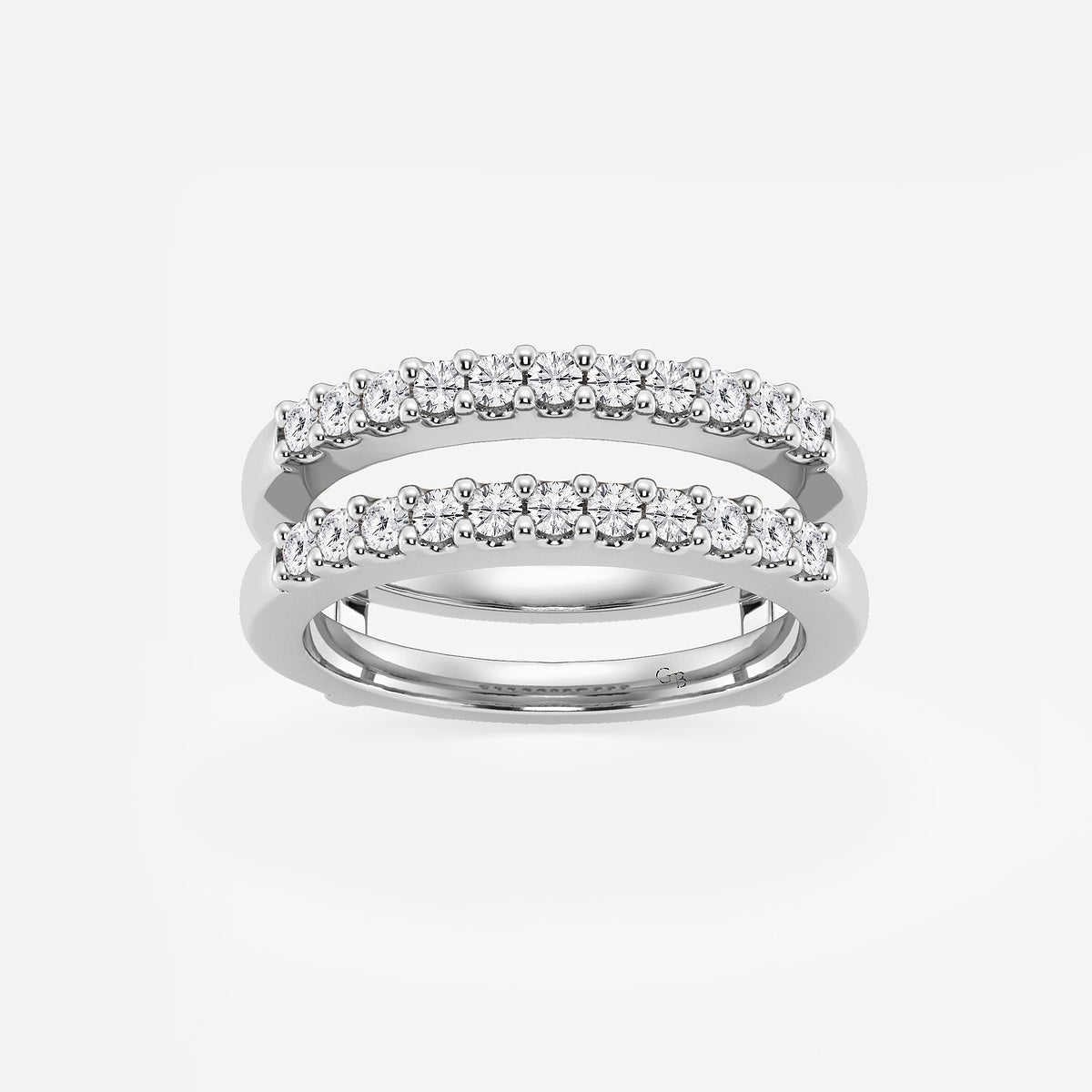 GWA115 - product video for 1/2 ctw Round Lab Grown Diamond Double Row Ring Enhancer