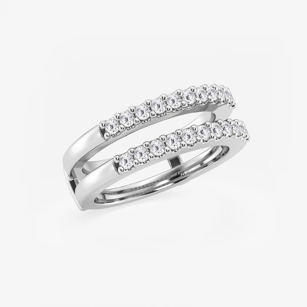 GWA115 - Additional Image 1 for  1/2 ctw Round Lab Grown Diamond Double Row Ring Enhancer