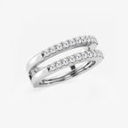 GWA115 - Additional Image 1 for  1/2 ctw Round Lab Grown Diamond Double Row Ring Enhancer