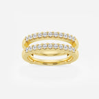 GWA115 - product video for 1/2 ctw Round Lab Grown Diamond Double Row Ring Enhancer
