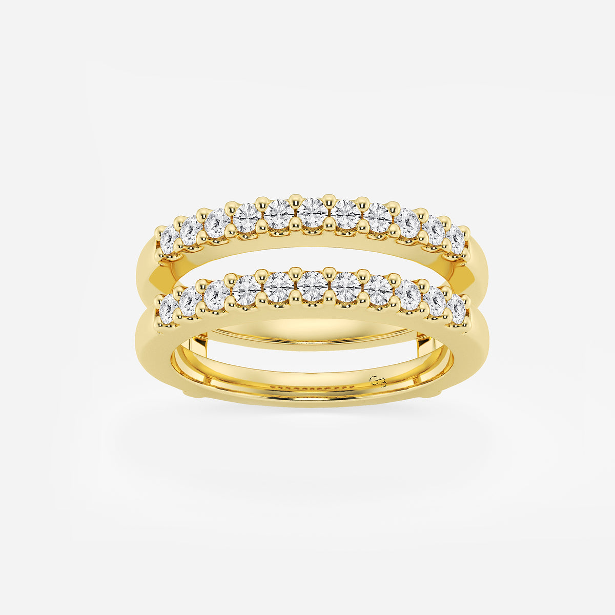 GWA115 - product video for 1/2 ctw Round Lab Grown Diamond Double Row Ring Enhancer