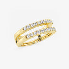 GWA115 - Additional Image 1 for  1/2 ctw Round Lab Grown Diamond Double Row Ring Enhancer
