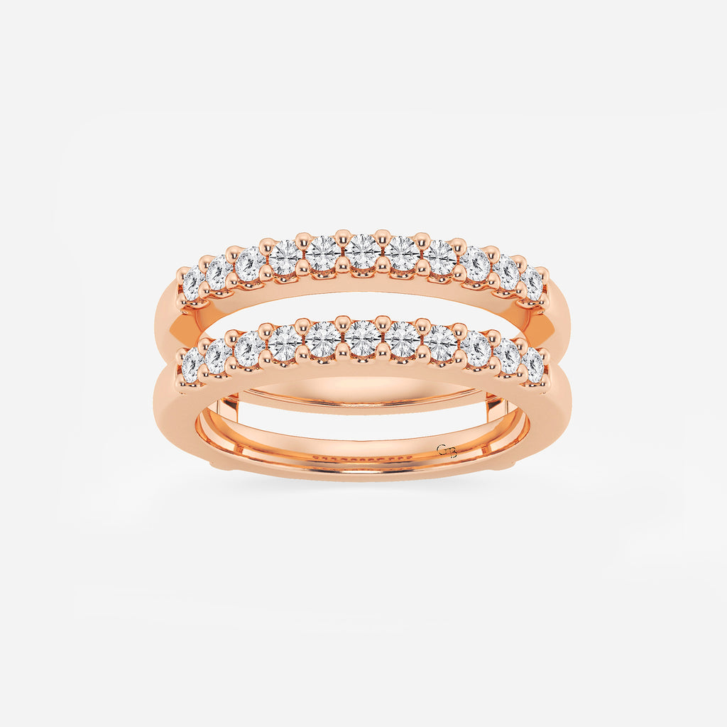 GWA115 - product video for 1/2 ctw Round Lab Grown Diamond Double Row Ring Enhancer