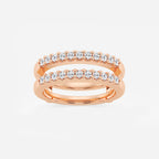 GWA115 - product video for 1/2 ctw Round Lab Grown Diamond Double Row Ring Enhancer