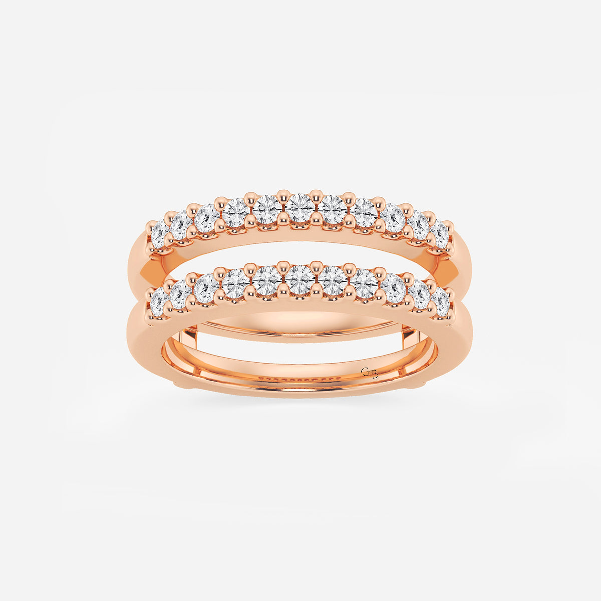GWA115 - product video for 1/2 ctw Round Lab Grown Diamond Double Row Ring Enhancer