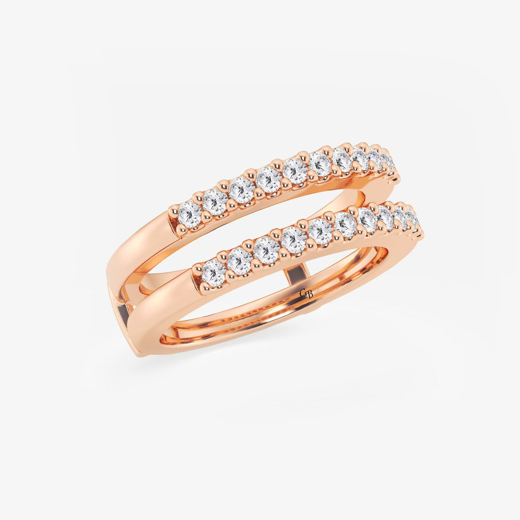 GWA115 - Additional Image 1 for  1/2 ctw Round Lab Grown Diamond Double Row Ring Enhancer