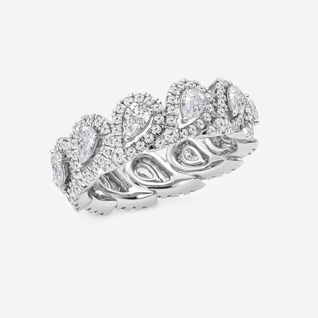 GWA116 - Additional Image 1 for  2 ctw Pear Lab Grown Diamond Halo Eternity Band