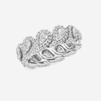 GWA116 - Additional Image 1 for  2 ctw Pear Lab Grown Diamond Halo Eternity Band