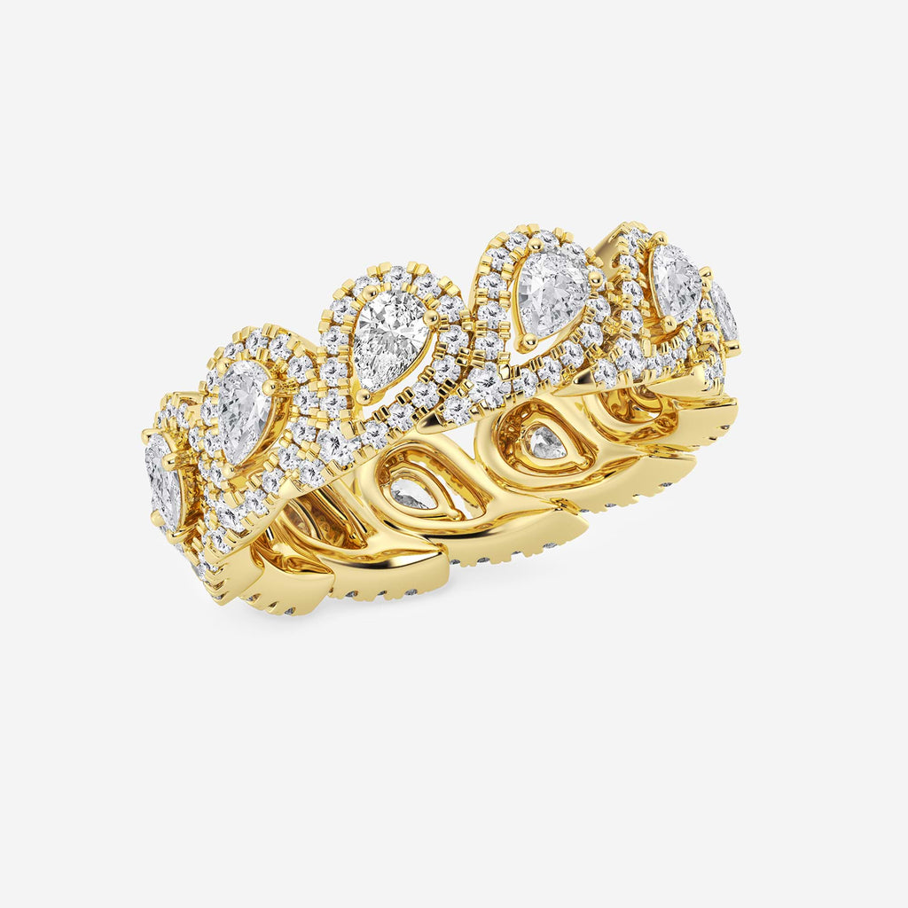 GWA116 - Additional Image 1 for  2 ctw Pear Lab Grown Diamond Halo Eternity Band