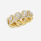 GWA116 - Additional Image 1 for  2 ctw Pear Lab Grown Diamond Halo Eternity Band