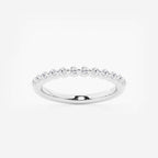 GWA117 - Alianza de boda con diamantes de laboratorio de talla redonda de 1/4 quilates (ctw) en engaste flotante