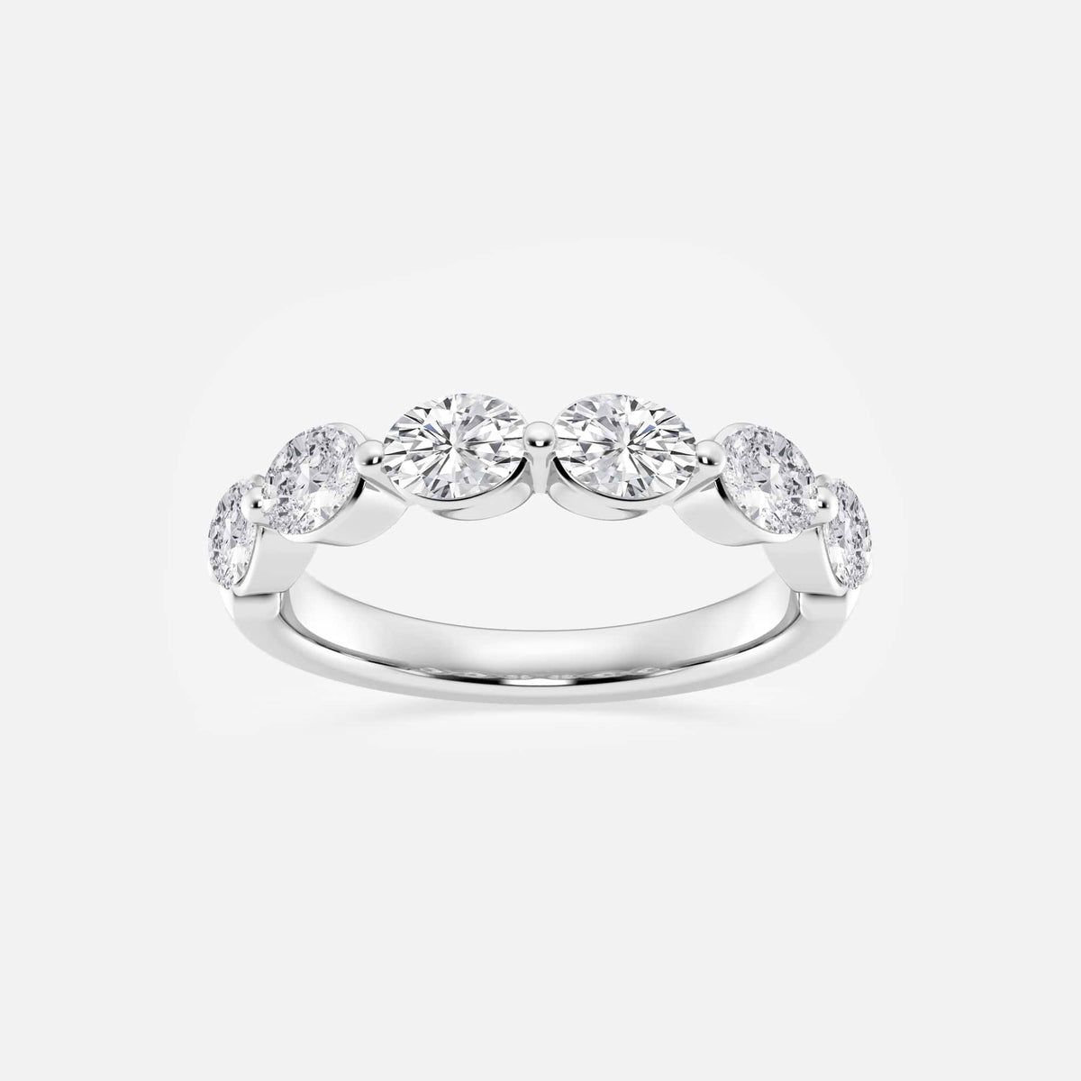 GWA118 - 1 1/2 ctw Oval Lab Grown Diamond Floating Anniversary Band