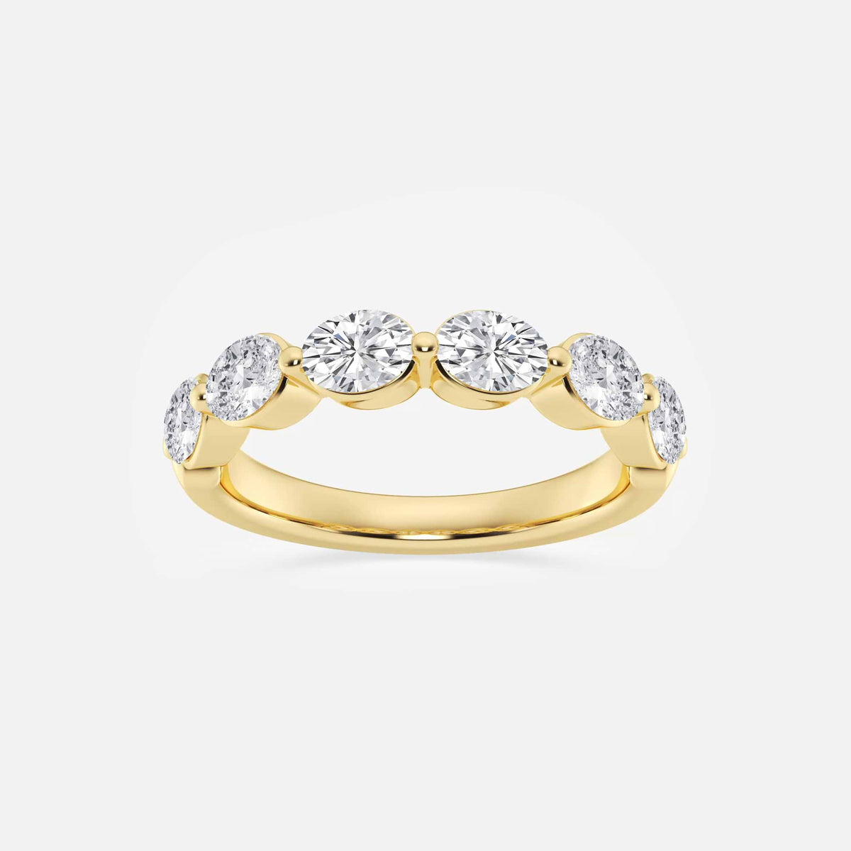 GWA118 - 1 1/2 ctw Oval Lab Grown Diamond Floating Anniversary Band