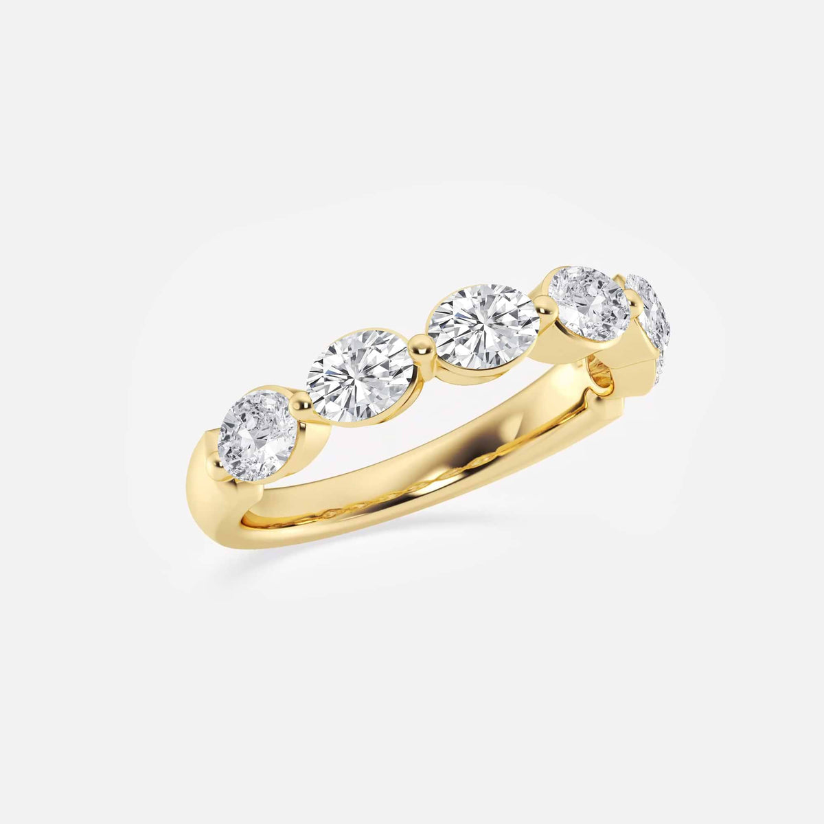 GWA118 - Additional Image 1 for  1 1/2 ctw Oval Lab Grown Diamond Floating Anniversary Band