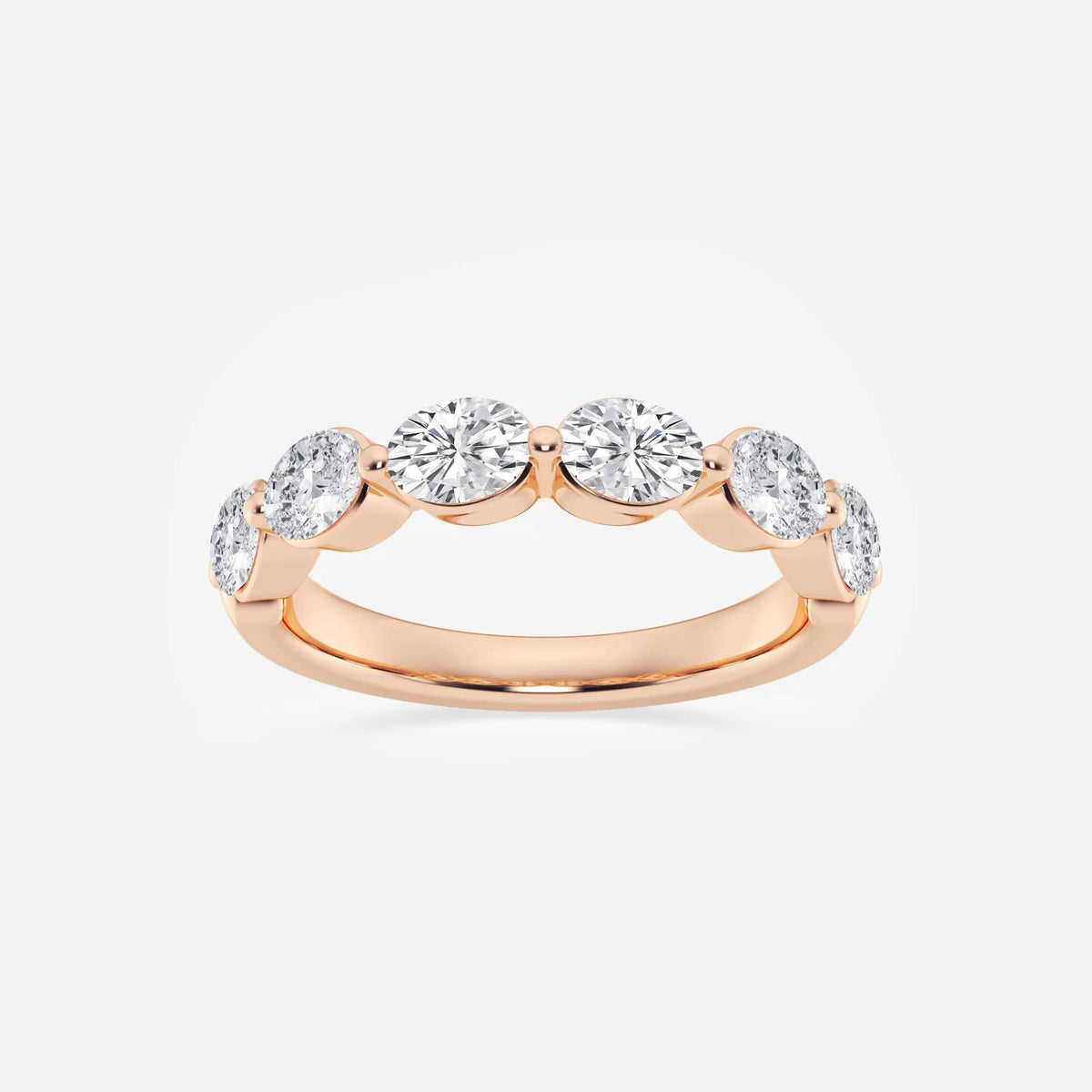 GWA118 - 1 1/2 ctw Oval Lab Grown Diamond Floating Anniversary Band