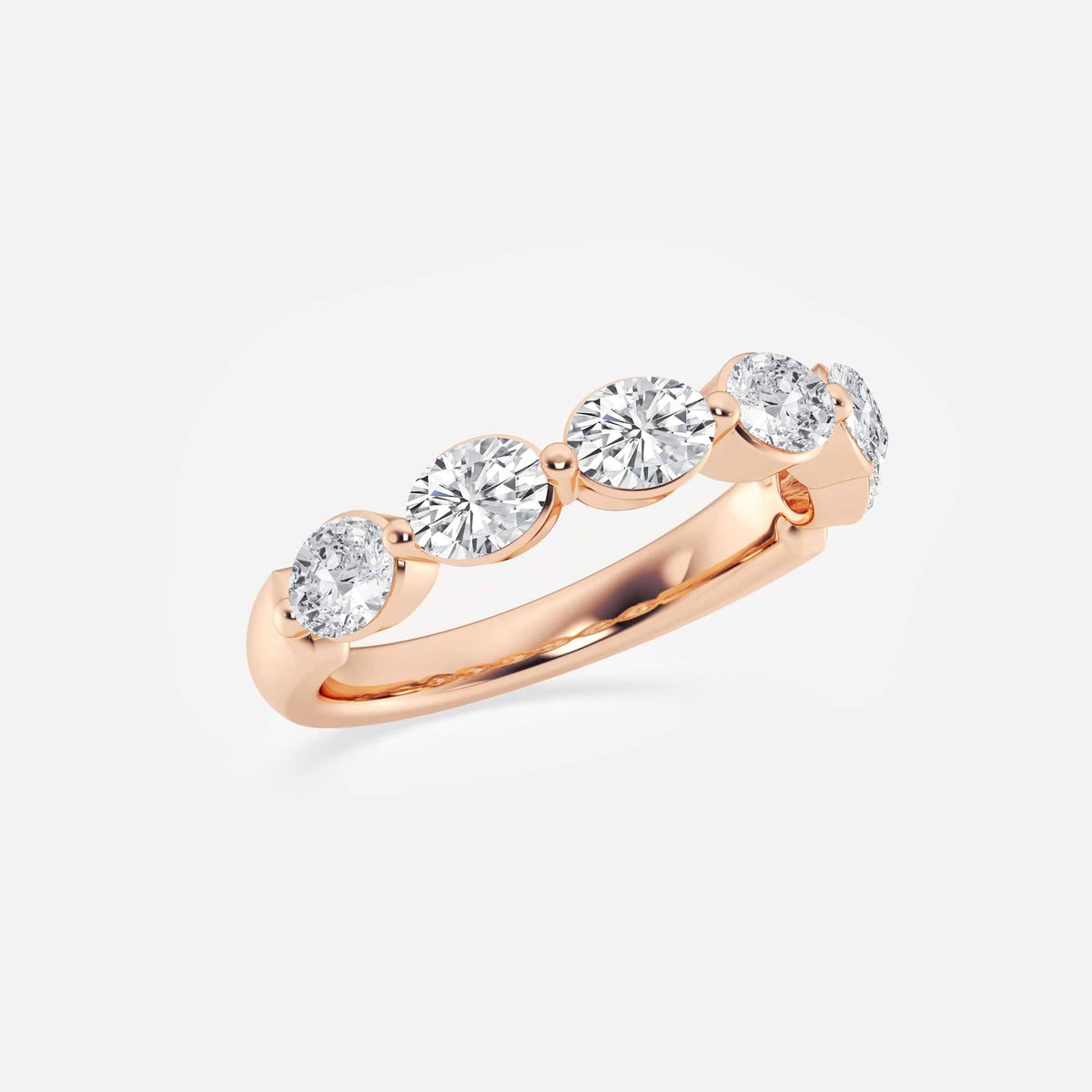 GWA118 - Additional Image 1 for  1 1/2 ctw Oval Lab Grown Diamond Floating Anniversary Band