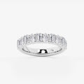 GWA119 - 1 1/2 ctw Emerald and Pear Lab Grown Diamond Ten Stone Alternating Anniversary Band
