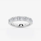 GWA119 - product video for 1 1/2 ctw Emerald and Pear Lab Grown Diamond Ten Stone Alternating Anniversary Band