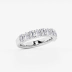 GWA119 - Additional Image 1 for  1 1/2 ctw Emerald and Pear Lab Grown Diamond Ten Stone Alternating Anniversary Band