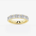 GWA119 - product video for 1 1/2 ctw Emerald and Pear Lab Grown Diamond Ten Stone Alternating Anniversary Band