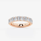 GWA119 - product video for 1 1/2 ctw Emerald and Pear Lab Grown Diamond Ten Stone Alternating Anniversary Band
