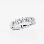 GWA119 - Additional Image 1 for  2 ctw Emerald and Pear Lab Grown Diamond Ten Stone Alternating Anniversary Band