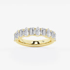 GWA119 - product video for 2 ctw Emerald and Pear Lab Grown Diamond Ten Stone Alternating Anniversary Band