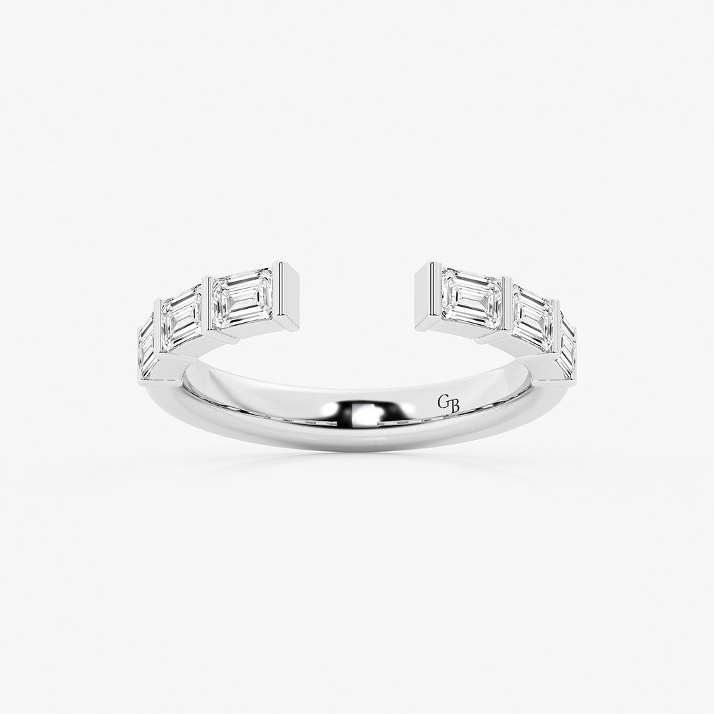 GWA120 - product video for 3/4 ctw Emerald Lab Grown Diamond Channel Set Nesting Wedding Band