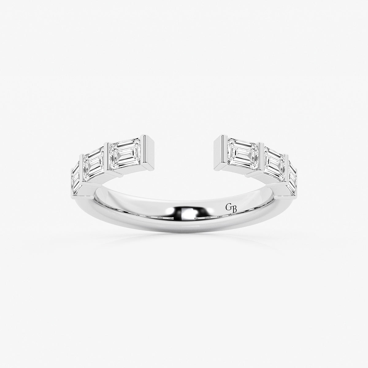 GWA120 - product video for 3/4 ctw Emerald Lab Grown Diamond Channel Set Nesting Wedding Band