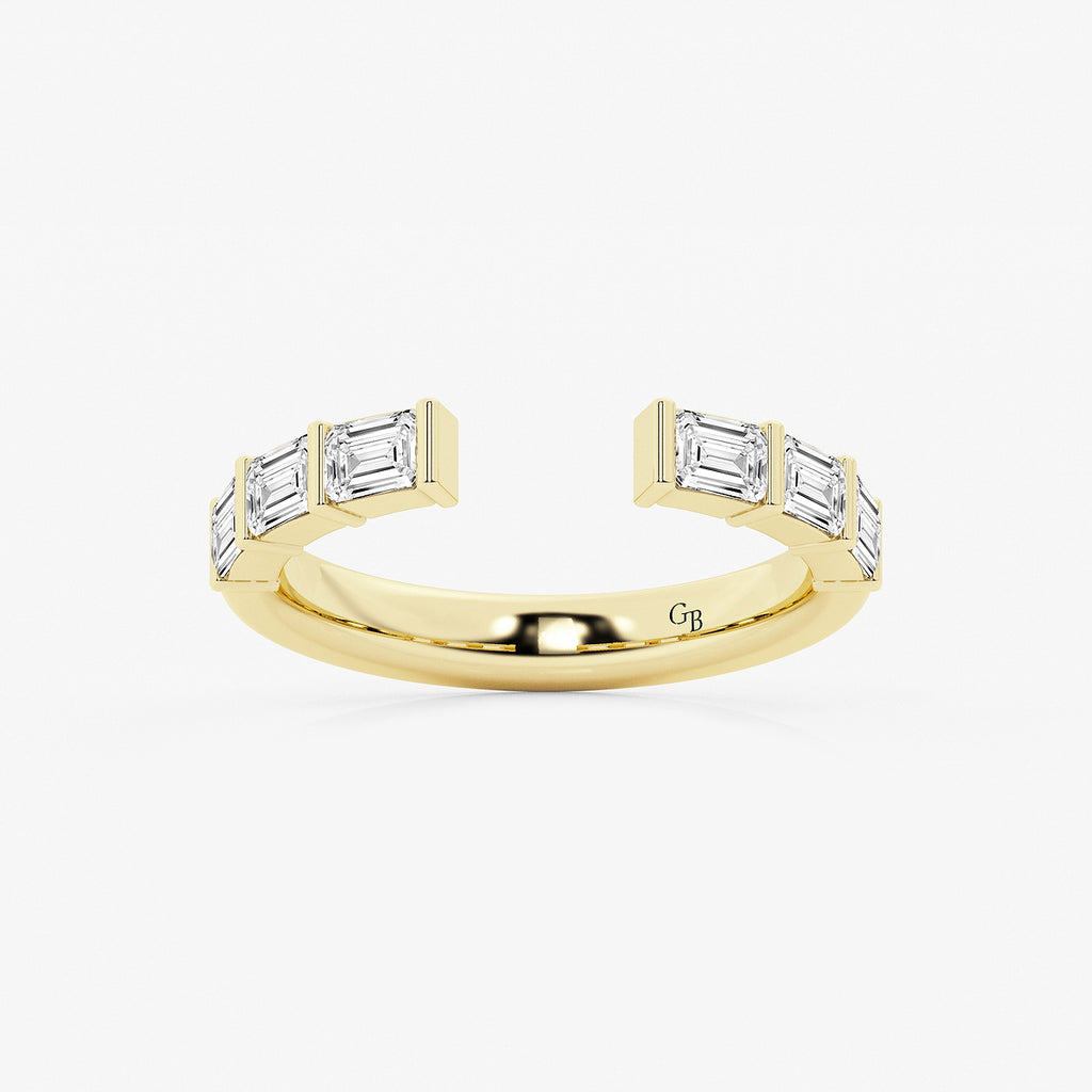 GWA120 - product video for 3/4 ctw Emerald Lab Grown Diamond Channel Set Nesting Wedding Band