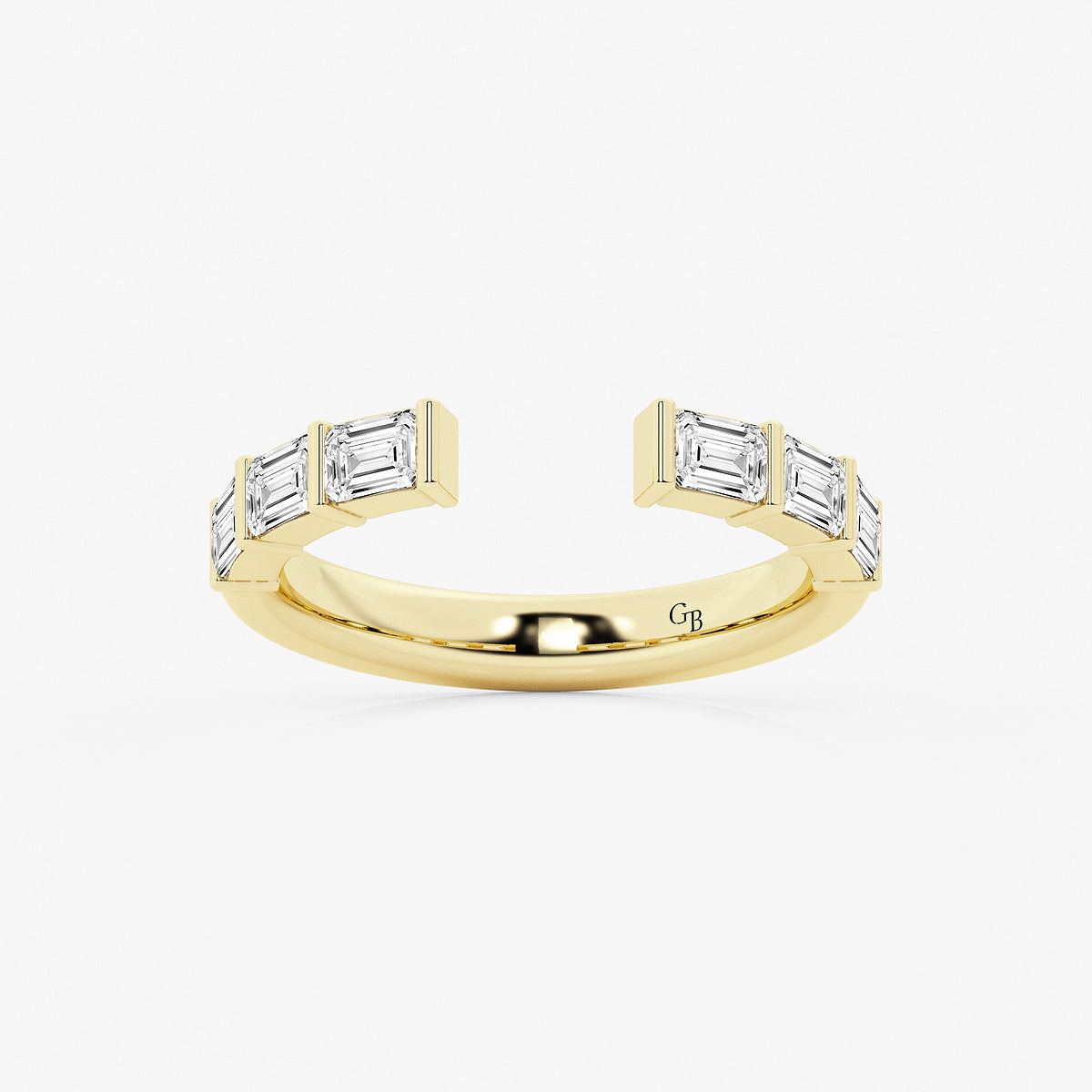 GWA120 - product video for 3/4 ctw Emerald Lab Grown Diamond Channel Set Nesting Wedding Band