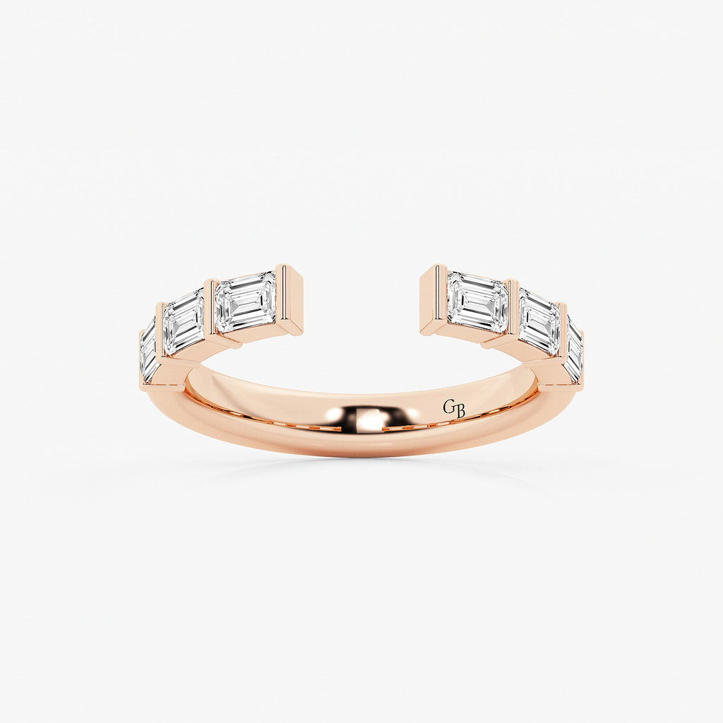 GWA120 - product video for 3/4 ctw Emerald Lab Grown Diamond Channel Set Nesting Wedding Band