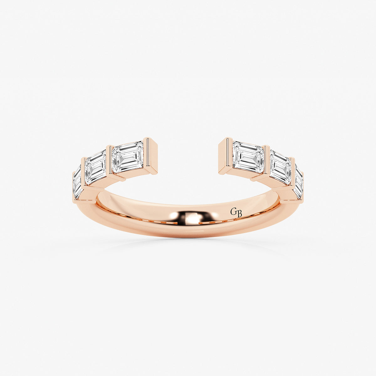 GWA120 - product video for 3/4 ctw Emerald Lab Grown Diamond Channel Set Nesting Wedding Band