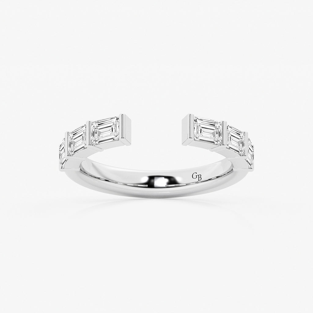 GWA120 - product video for 1 ctw Emerald Lab Grown Diamond Channel Set Nesting Wedding Band