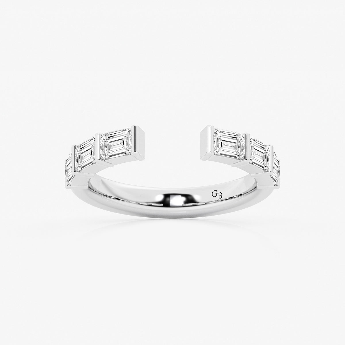 GWA120 - product video for 1 ctw Emerald Lab Grown Diamond Channel Set Nesting Wedding Band